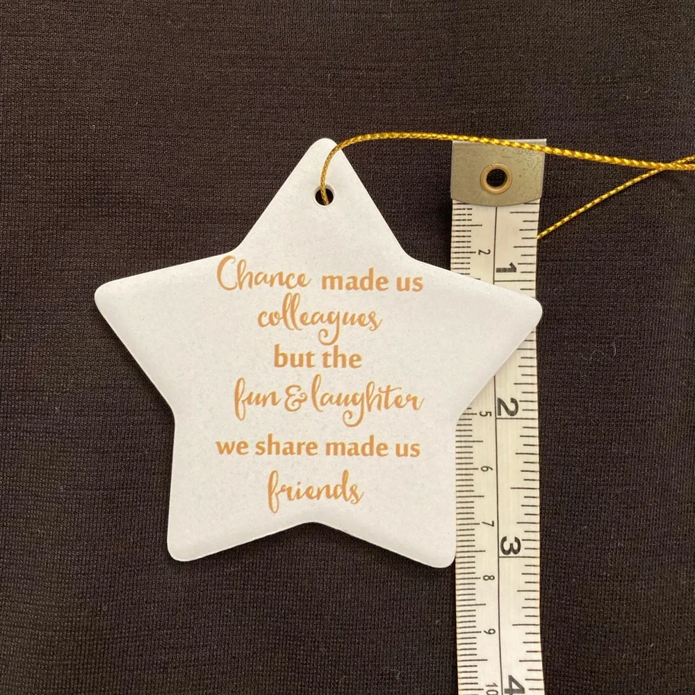 Coworker Gift Colleague to Friends Star Christmas Ornament